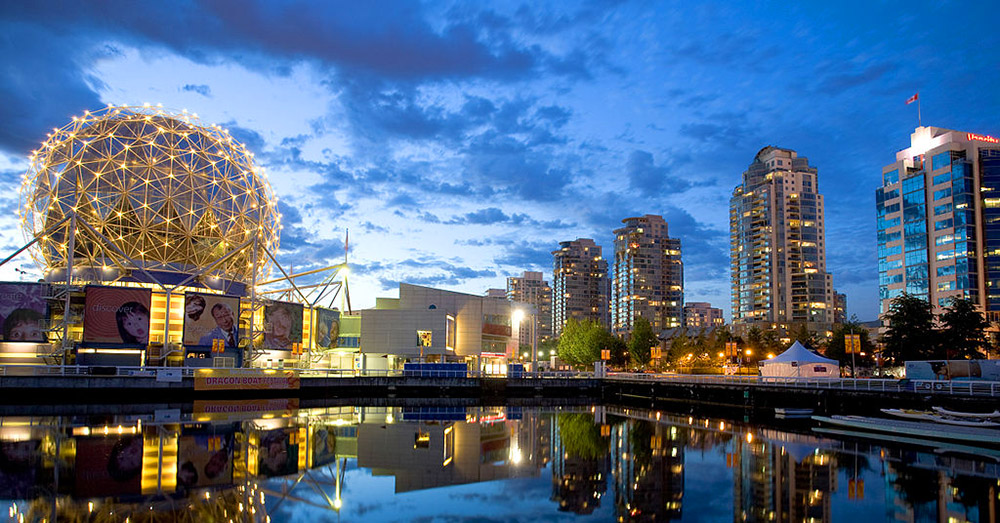 Das Bild zeigt die Science World in Vancouver