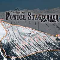 Kanada Castle Mountain Ski Resort - Karte Powder Stagecoach