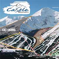 Kanada Castle Mountain Skigebiet - Karte Cat Skiing