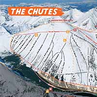 Kanada Castle Mountain Skigebiet - Karte The Chutes