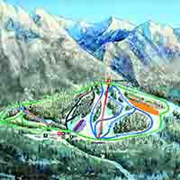 Kanada Fairmont Hot Springs Skigebiet - Karte Ski Area