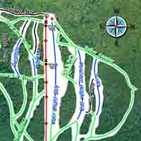 Kanada Wapiti Ski Hill Elkford Skiegebiet - Karte