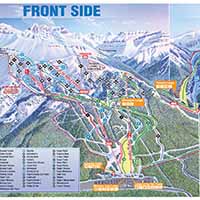 Lake Louise Skigebiet - Karte FRONT SIDE und LARCH