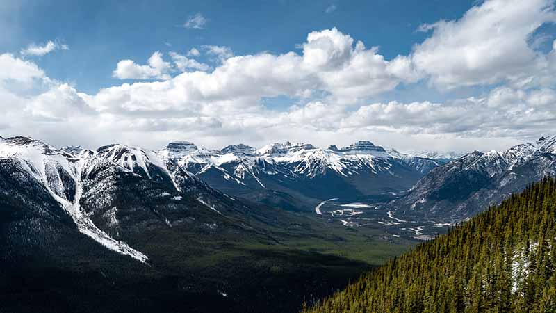 Sulphur Mountain in Alberta Kanada Rocky Mountains