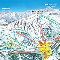 Sunshine Village Skigebiet - Karte Standish Mountain