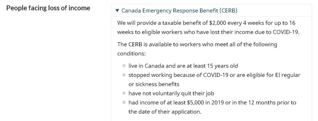 Zahlungen beim Verlust deines Jobs wegen Corona in Kanada