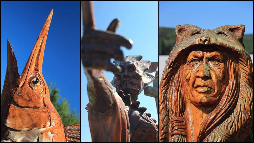 Holz-Skulpturen aus Chetwynd in BC Kanada