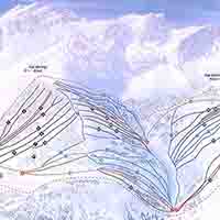 Kanada Fortress Mountain Skigebiet - Karte Trail Map