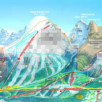 Sunshine Village Skigebiet - Karte GoatsEye Mountain