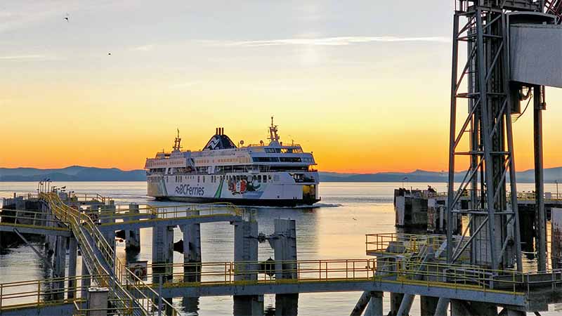 BC Ferries mit der Fähre in Kanada Fortbewegung